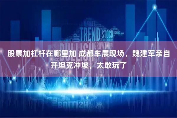 股票加杠杆在哪里加 成都车展现场，魏建军亲自开坦克冲坡，太敢玩了